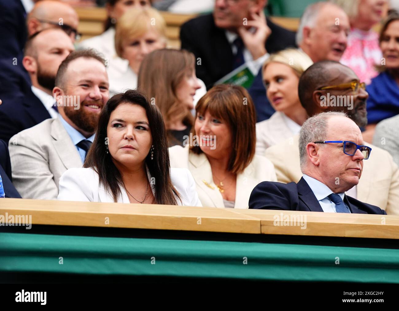 Melanie-Antoinette de Massy au huitième jour des Championnats de Wimbledon 2024 au All England Lawn Tennis and Croquet Club, Londres. Date de la photo : lundi 8 juillet 2024. Banque D'Images