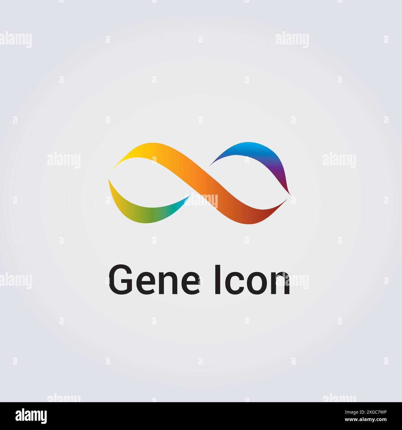 GENE Icon logo variété de marque - 8 formes Infinity Element Various Colors Vector Design Illustration de Vecteur
