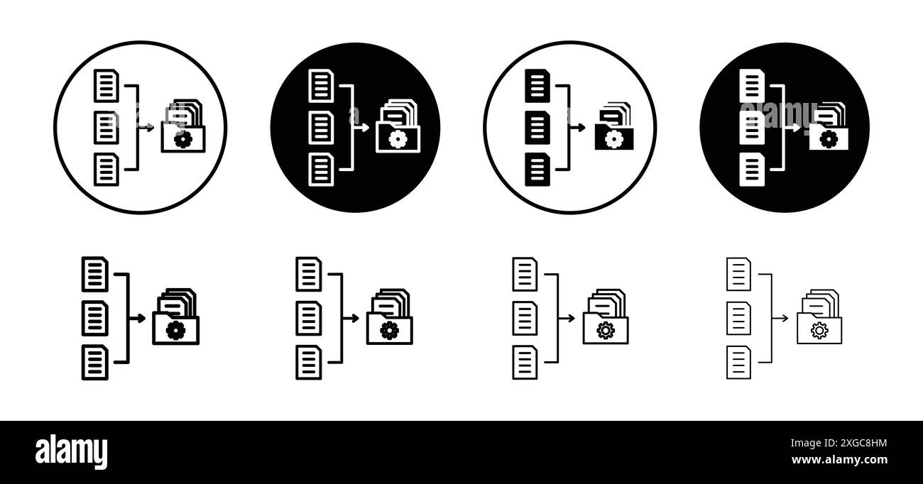 Compiler la collection de jeux de logos vectoriels d'icônes pour l'interface utilisateur de l'application Web Illustration de Vecteur