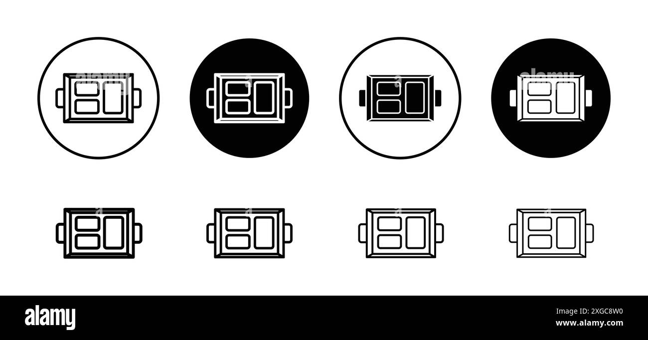 Collection d'ensembles de logos vectoriels de plateau alimentaire pour l'interface utilisateur de l'application Web Illustration de Vecteur