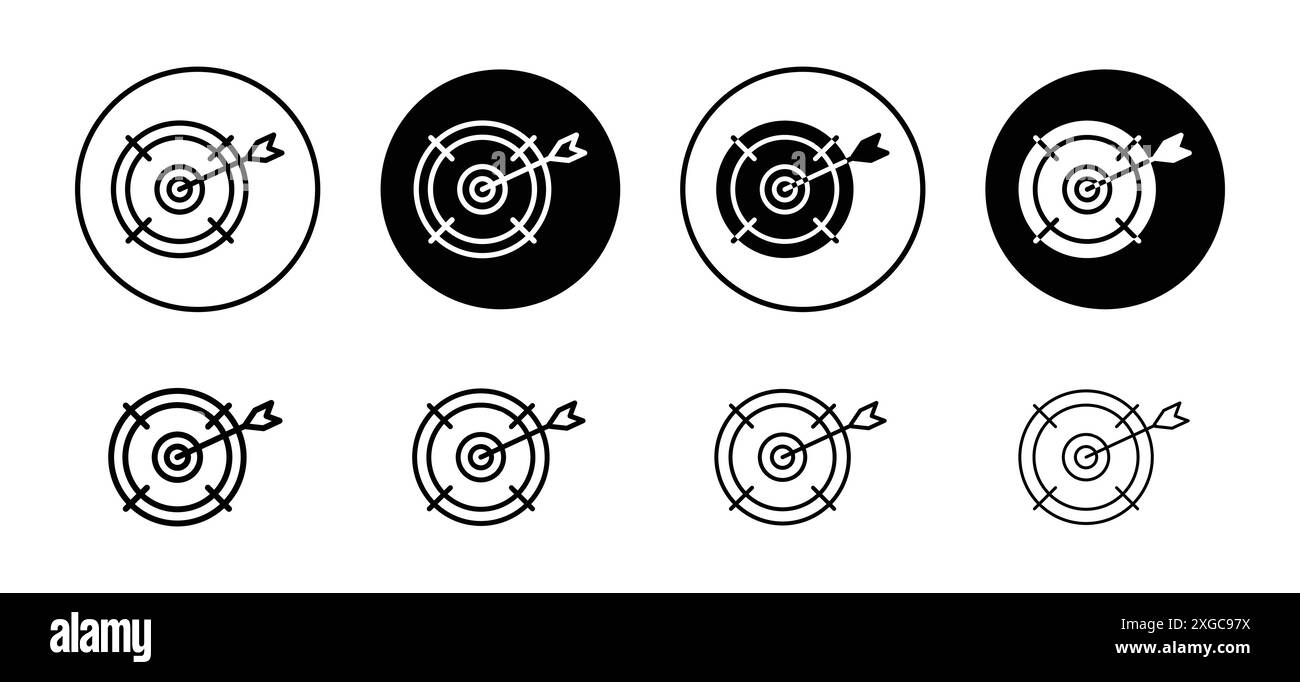 Collection de logos vectoriels d'icônes de définition d'objectifs pour l'interface utilisateur de l'application Web Illustration de Vecteur