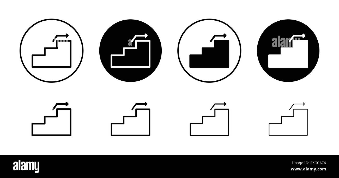 Prochaines étapes icône vecteur collection de logo pour l'interface utilisateur de l'application Web Illustration de Vecteur