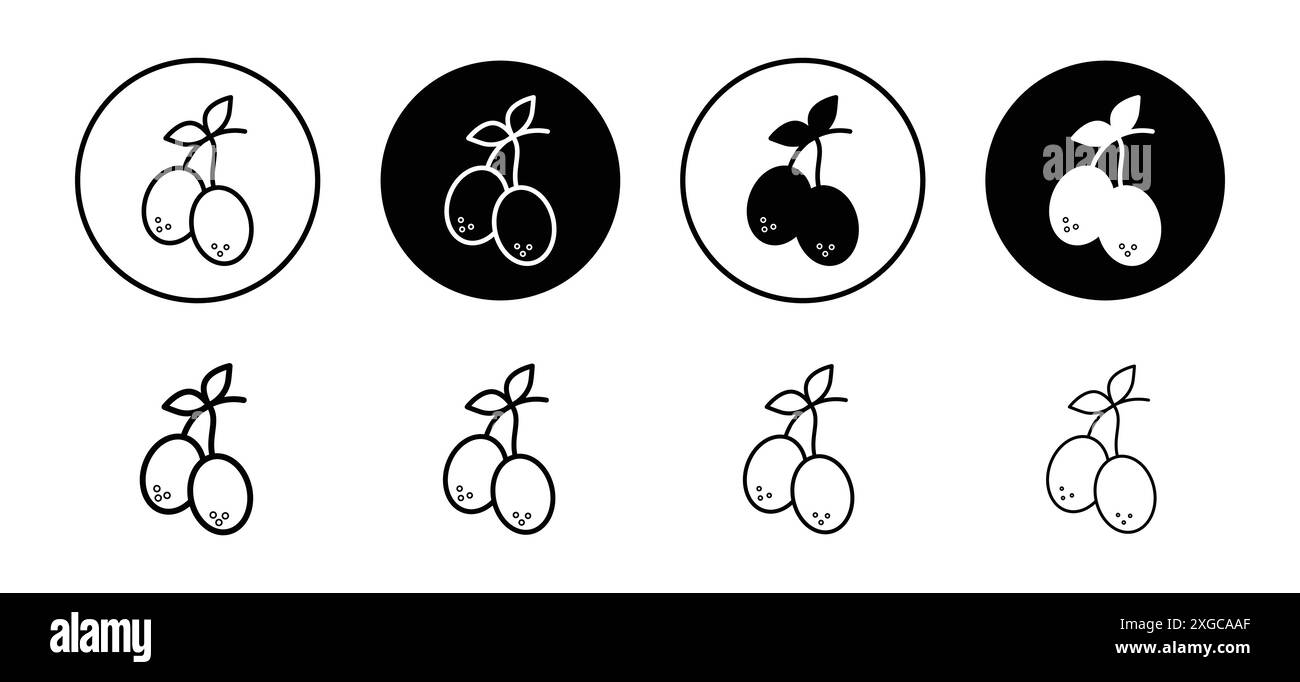 Collection de logo vectoriel d'icône olive pour l'interface utilisateur de l'application Web Illustration de Vecteur