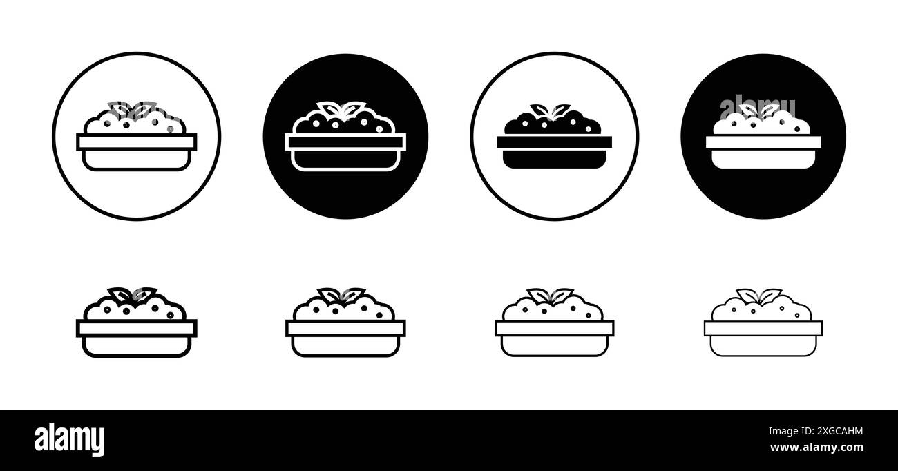 Collection de logo vectoriel d'icône risotto pour l'interface utilisateur de l'application Web Illustration de Vecteur