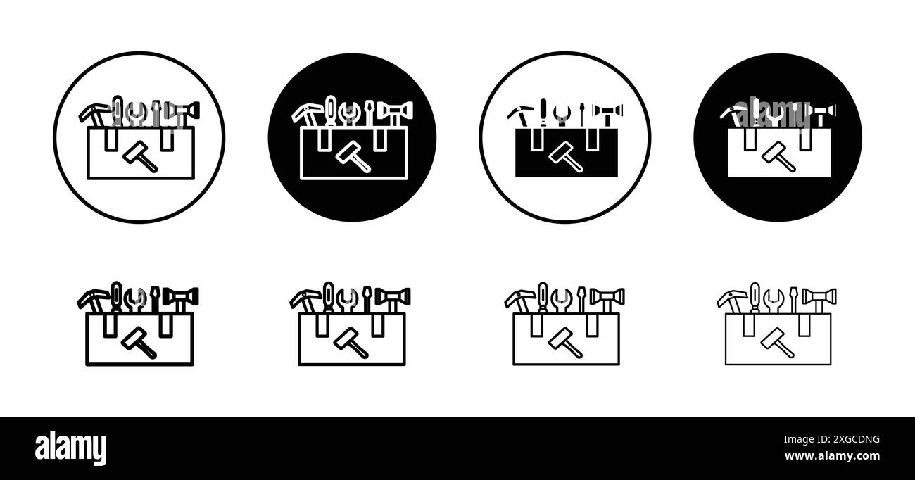 Collection de logo vectoriel d'icône de boîte à outils pour l'interface utilisateur de l'application Web Illustration de Vecteur