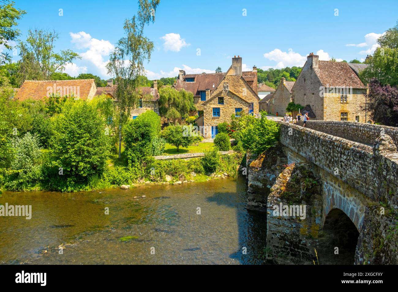 France, Orne, Parc naturel régional Normandie Maine, Alpes Mancelles, Saint Ceneri le Gerei, labellisé les plus Beaux villages de France Banque D'Images