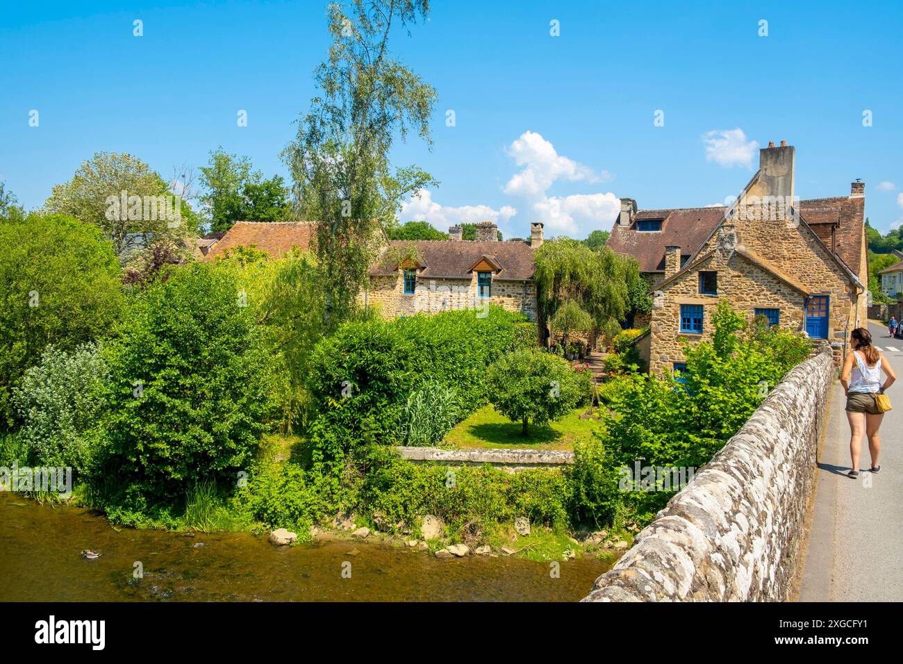 France, Orne, Parc naturel régional Normandie Maine, Alpes Mancelles, Saint Ceneri le Gerei, labellisé les plus Beaux villages de France Banque D'Images