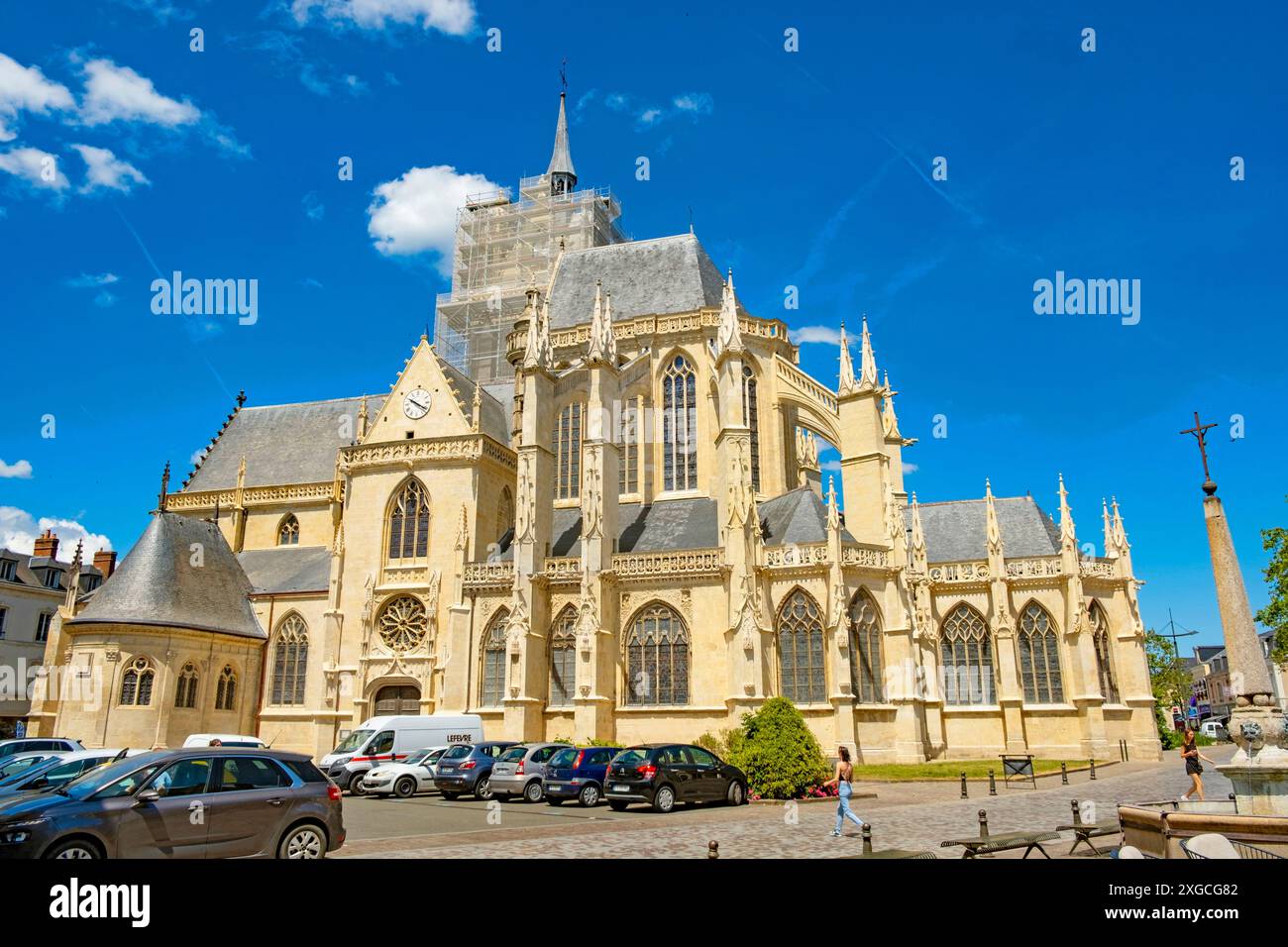 France, Sarthe, la Ferté Bernard, l'église notre Dame des Marais Banque D'Images