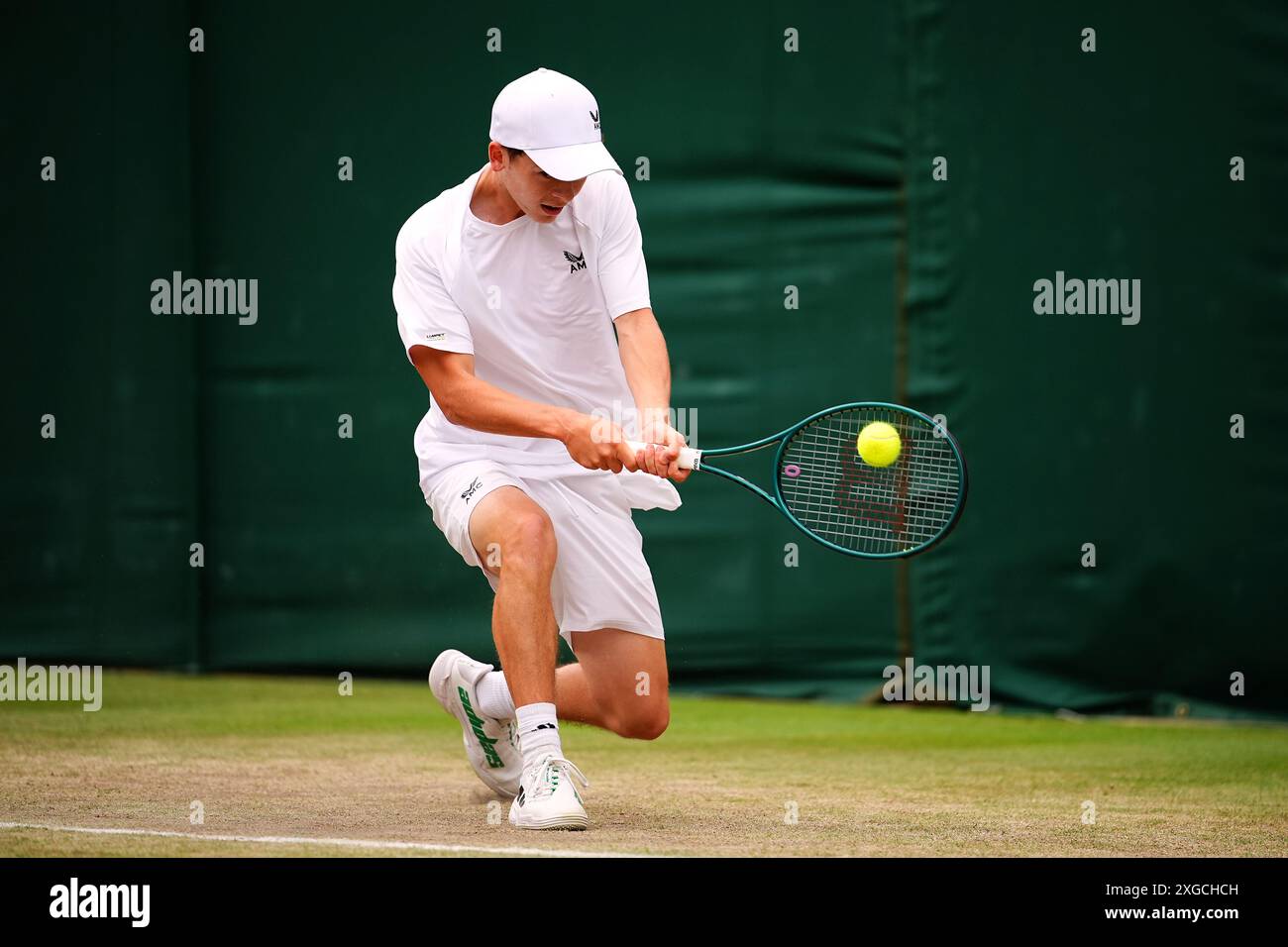 Charlie Robertson au huitième jour des Championnats de Wimbledon 2024 au All England Lawn Tennis and Croquet Club, Londres. Date de la photo : lundi 8 juillet 2024. Banque D'Images