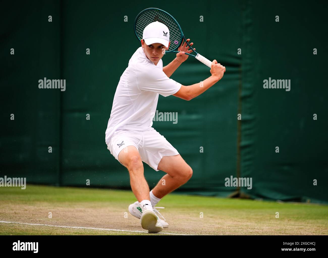 Charlie Robertson au huitième jour des Championnats de Wimbledon 2024 au All England Lawn Tennis and Croquet Club, Londres. Date de la photo : lundi 8 juillet 2024. Banque D'Images