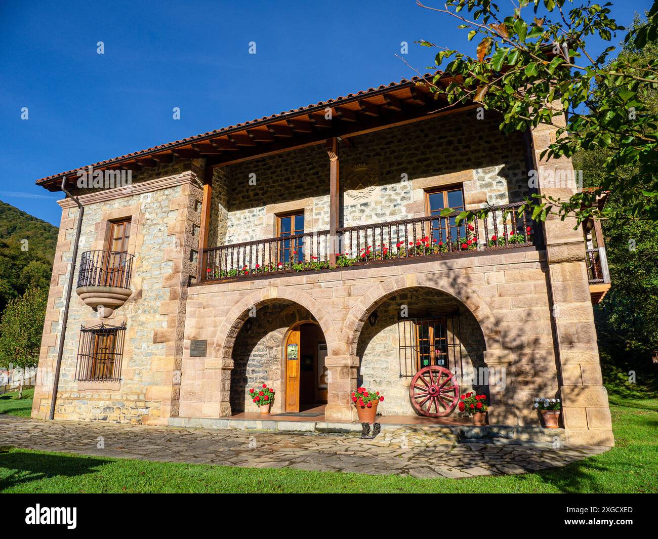 Maison de parc, parc naturel de Saja-Besaya, Cantabrie, Espagne. Banque D'Images