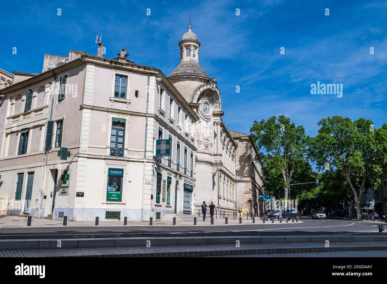 Centre ville historique, Nîmes, Gard, Occitanie, France, Europe Banque D'Images