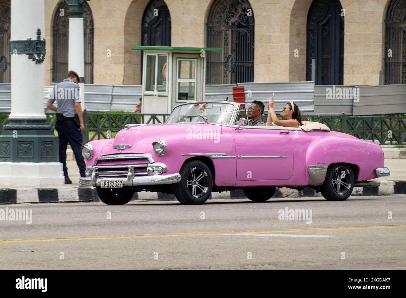 LA HAVANE, CUBA - 28 AOÛT 2023 : Chevrolet Bel Air 1952 Deluxe Cabriolet à la Havane, Cuba Banque D'Images