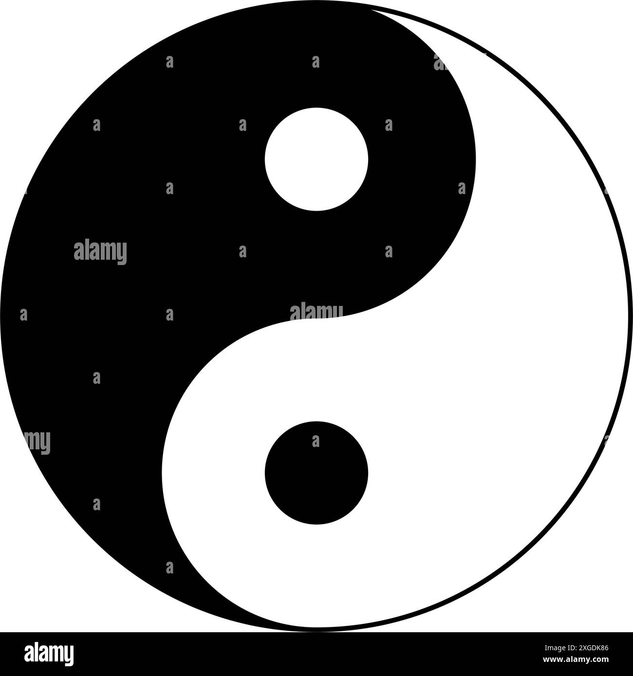 Symbole d'icône Yin Yang. Illustration vectorielle Illustration de Vecteur