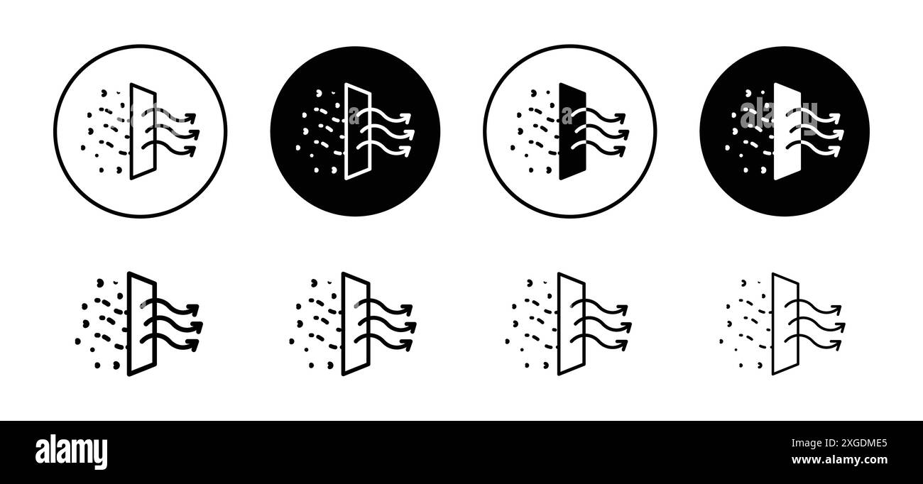 Collection de logo vectoriel d'icône de purification d'air pour l'interface utilisateur de l'application Web Illustration de Vecteur