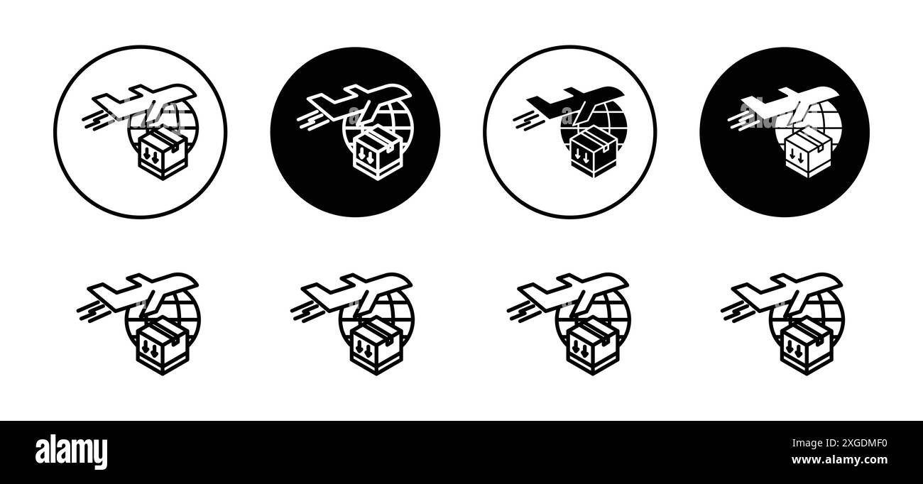 Collection de logo vectoriel d'icône de livraison d'air pour l'interface utilisateur de l'application Web Illustration de Vecteur