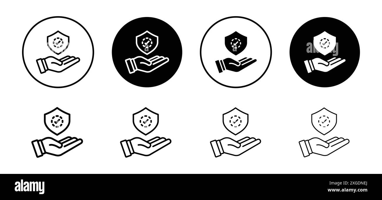 Assurez-vous que la collection de logos vectoriels d'icônes est définie pour l'interface utilisateur de l'application Web Illustration de Vecteur