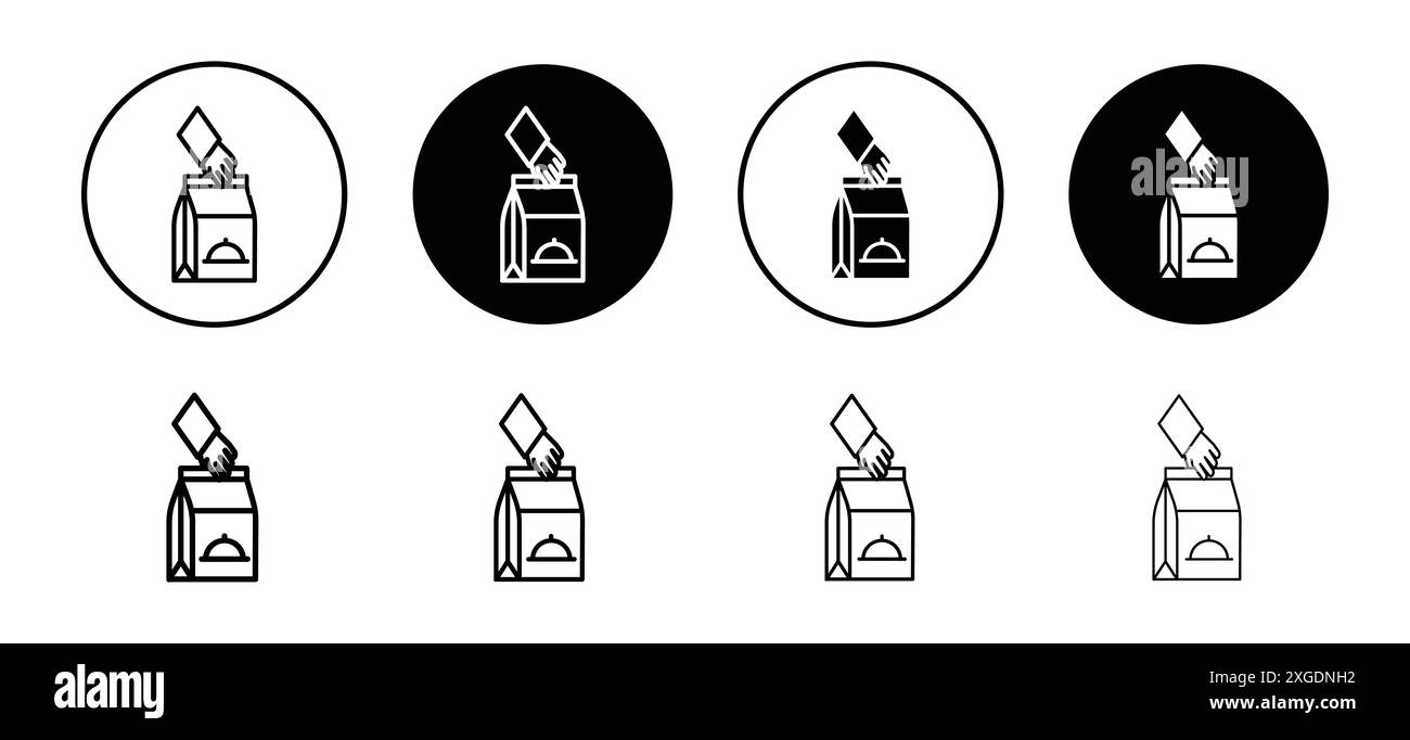Collection de logo vectoriel d'icône de livraison à domicile de nourriture pour l'interface utilisateur de l'application Web Illustration de Vecteur