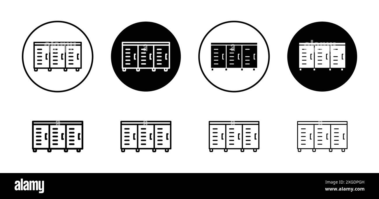 Collection de logo vectoriel d'icône de Locker pour l'interface utilisateur de l'application Web Illustration de Vecteur