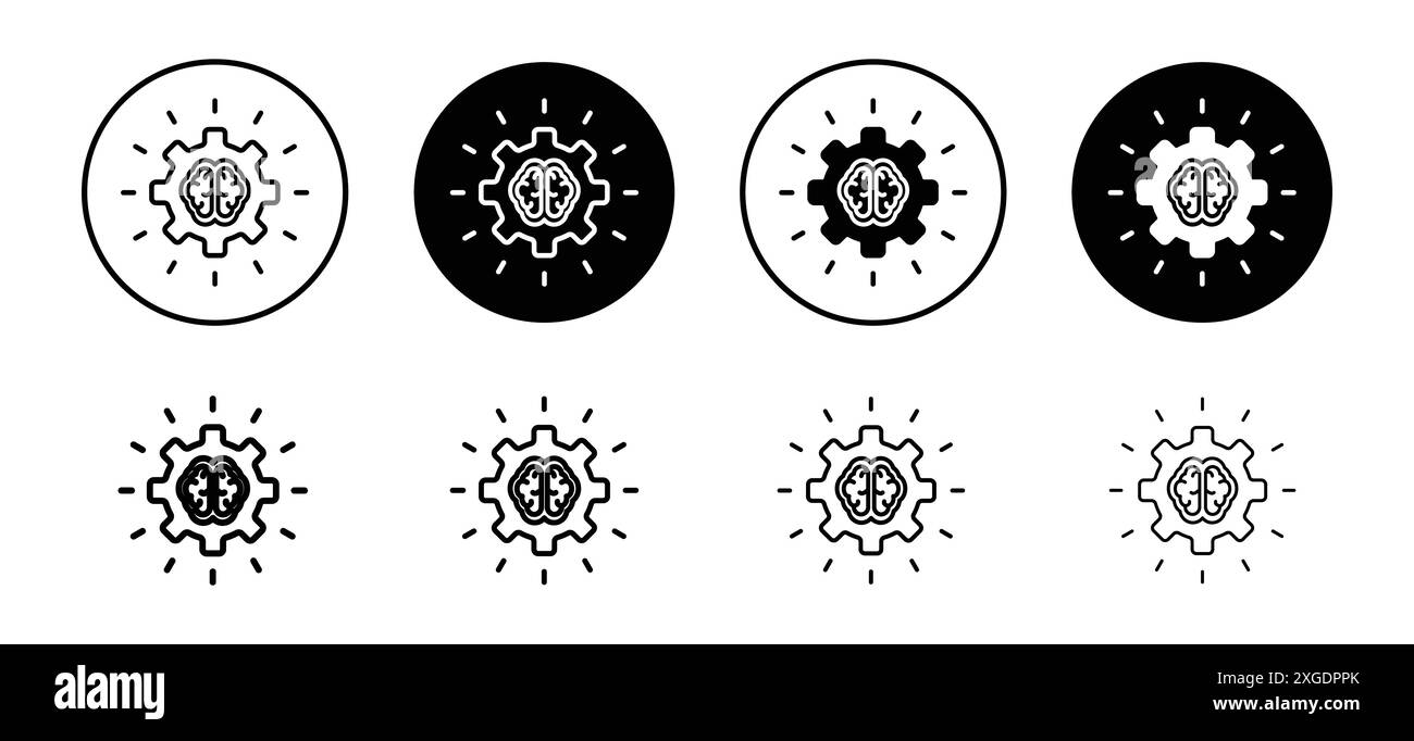 Collection de logo vectoriel d'icône de recherche d'esprit pour l'interface utilisateur d'application Web Illustration de Vecteur