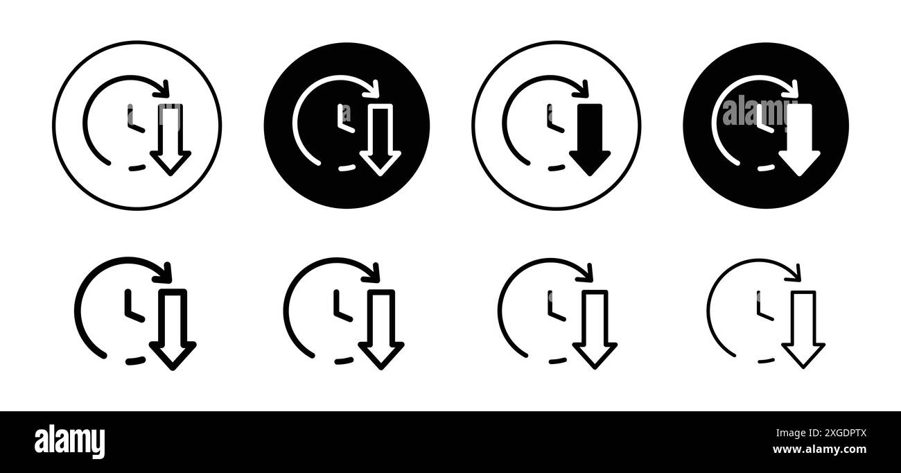 Collection de logo vectoriel d'icône moins de temps pour l'interface utilisateur de l'application Web Illustration de Vecteur