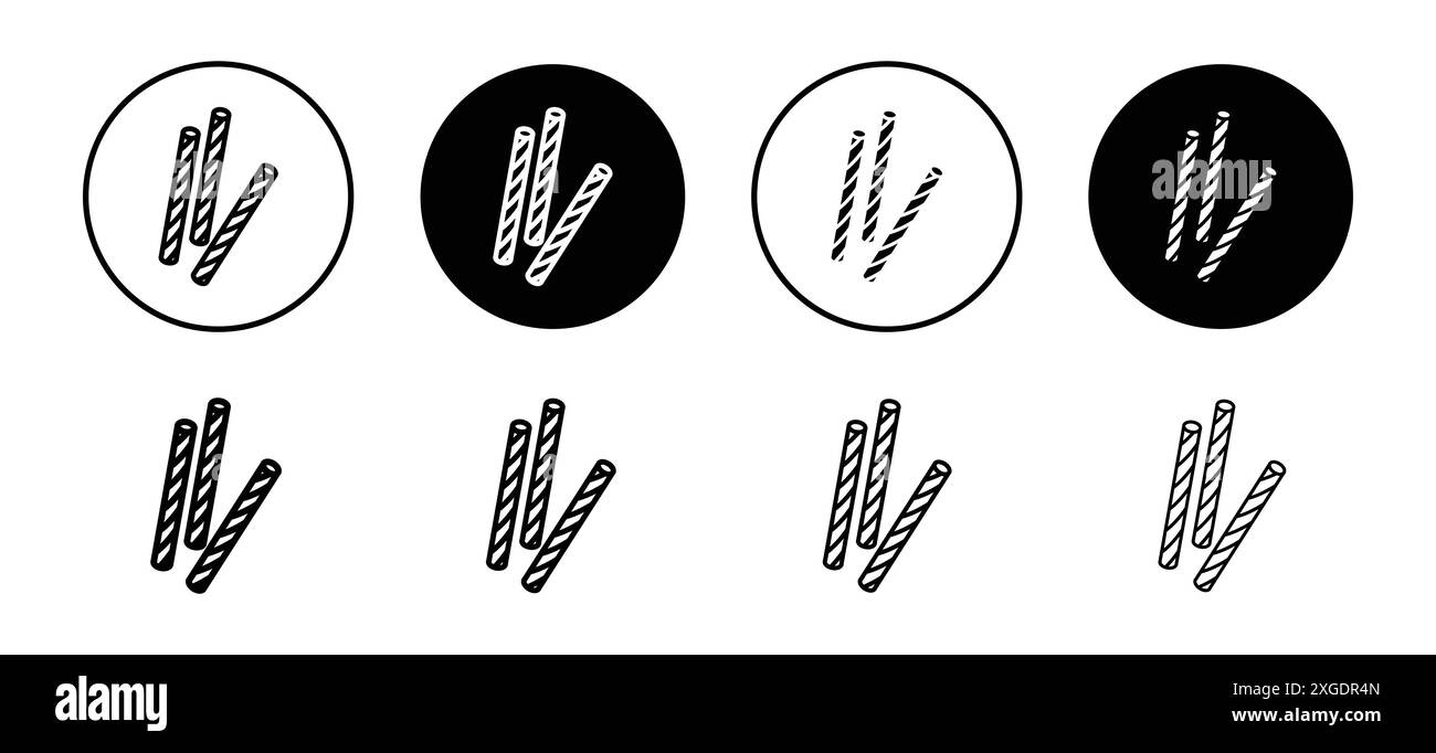 Collection de logo vectoriel de bâtons de bretzel pour l'interface utilisateur de l'application Web Illustration de Vecteur