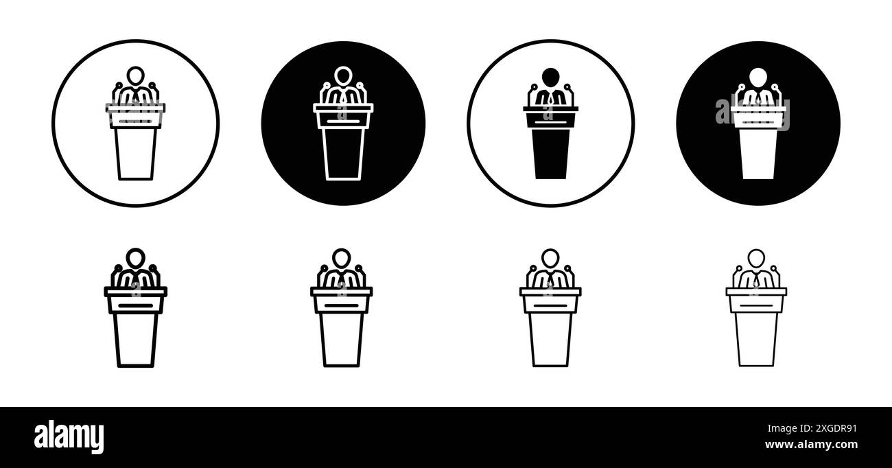 Collection de logo vectoriel d'icône de haut-parleur public pour l'interface utilisateur de l'application Web Illustration de Vecteur