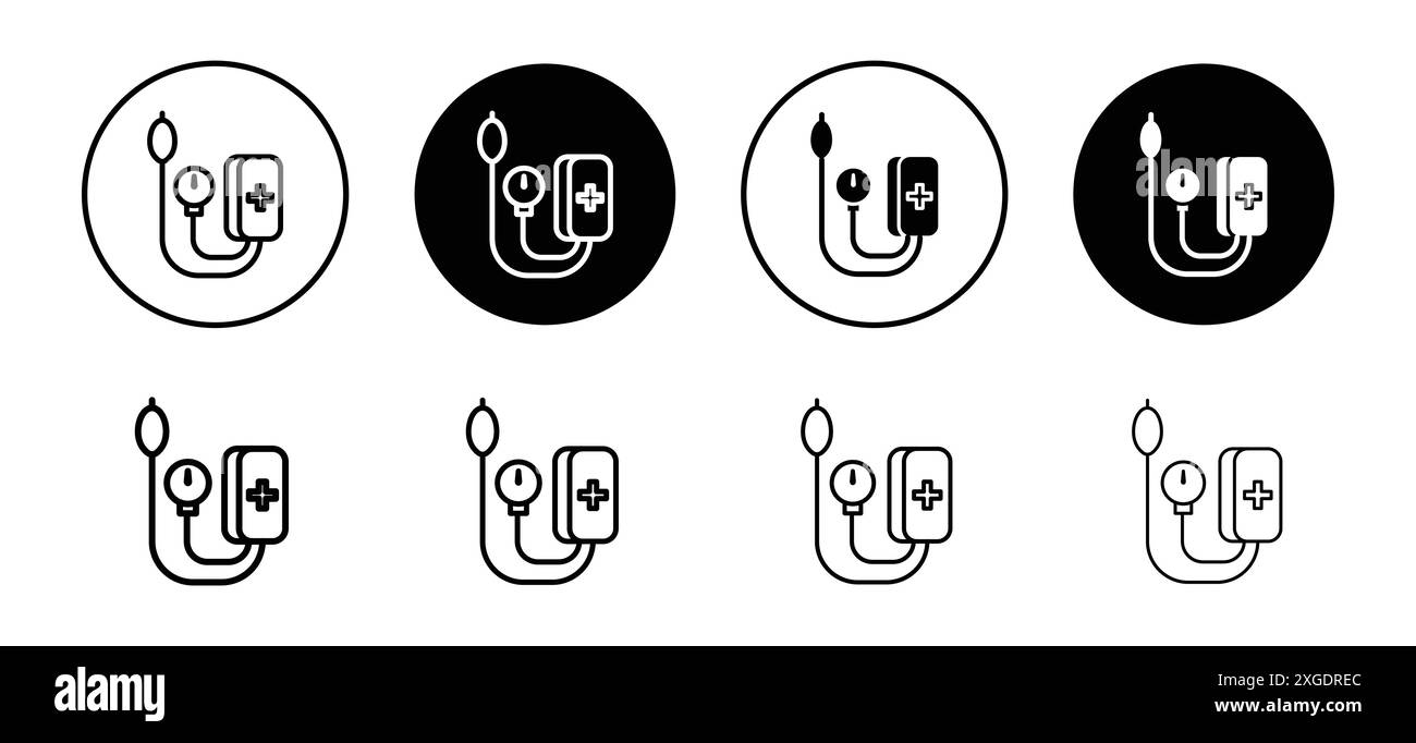 Collection de logo vectoriel d'icône de tonomètre pour l'interface utilisateur de l'application Web Illustration de Vecteur