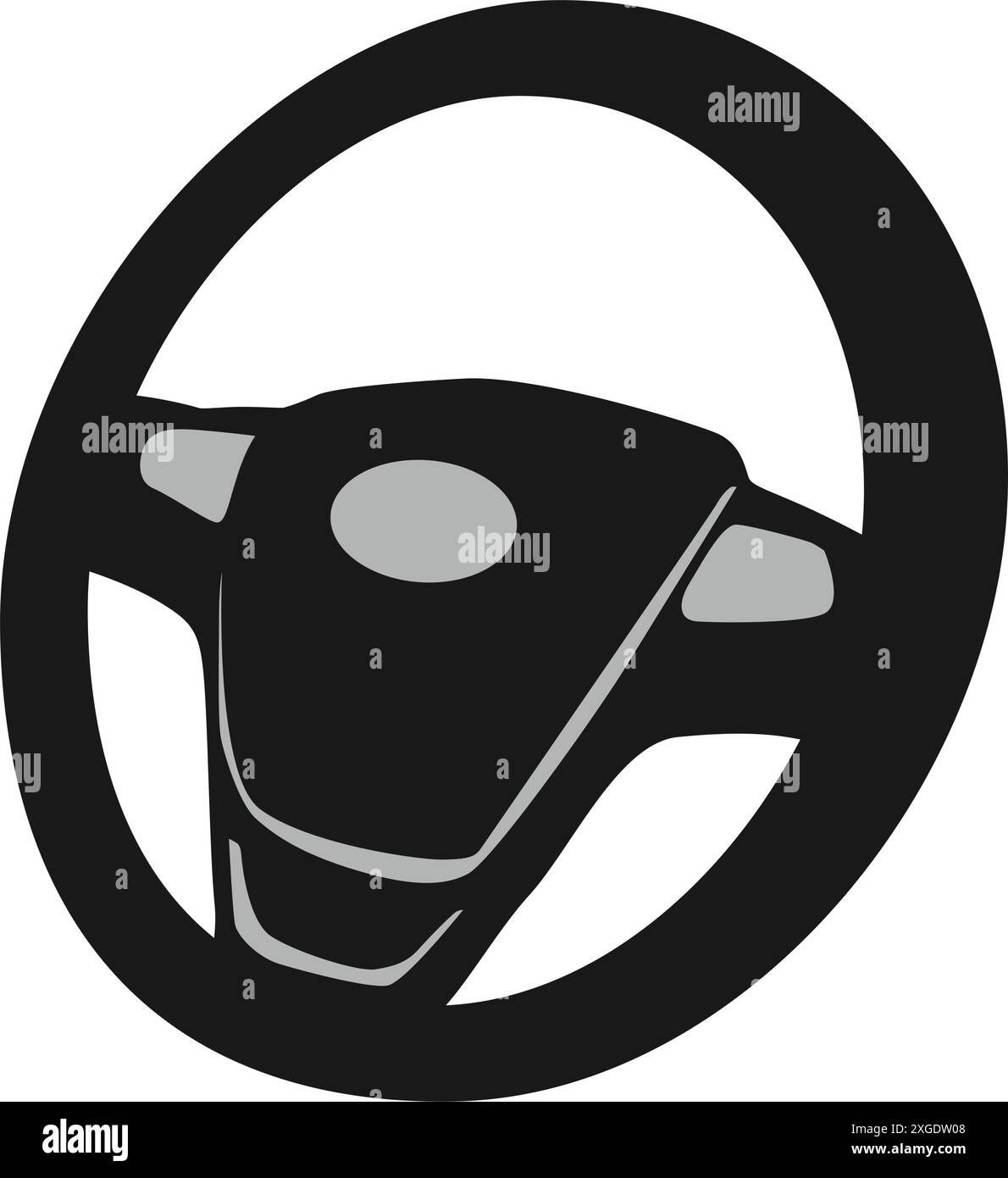 silhouette vectorielle du volant de voiture Illustration de Vecteur