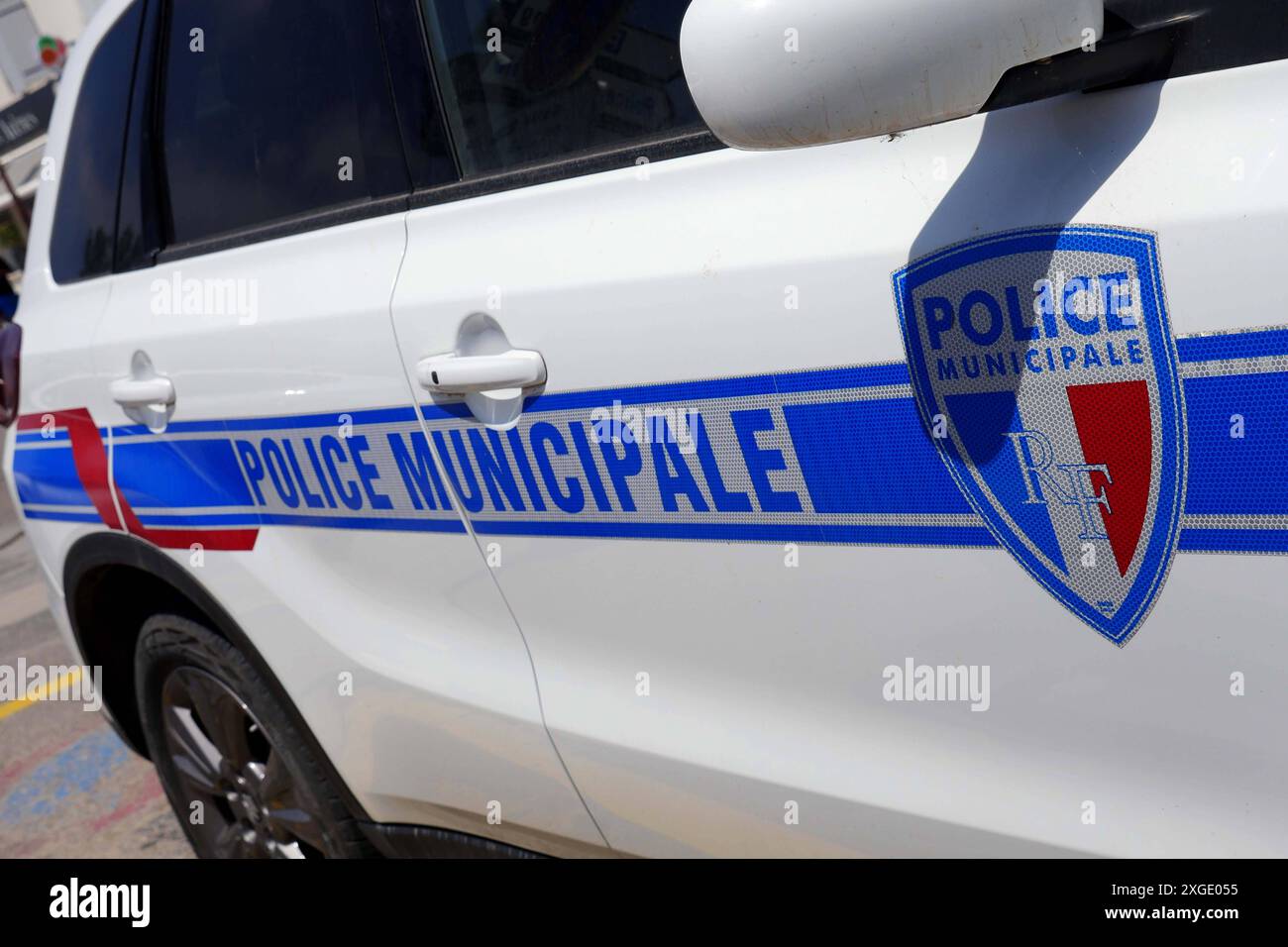 Französisches Polizeiauto *** voiture de police française Banque D'Images