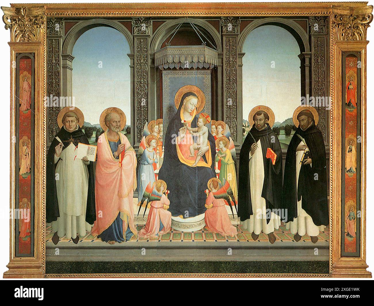 Le retable de Fiesole est un tableau du maître italien de la Renaissance Fra Angelico, exécuté vers 1424-1425 Banque D'Images