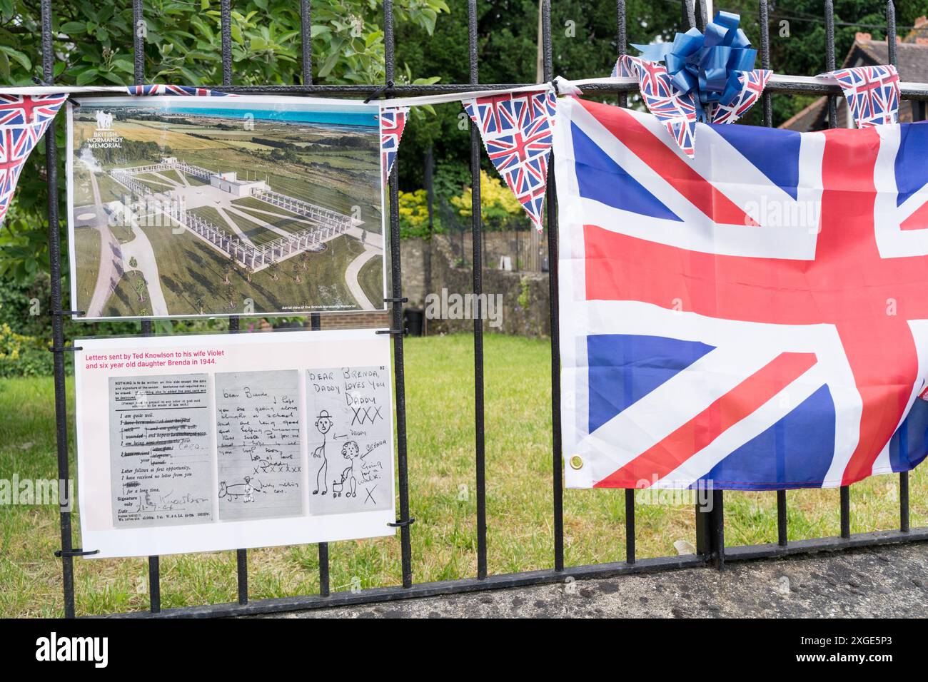 80e anniversaire du jour J « drapeau de la paix » vu dans le district de Sevenoaks Kent England UK Banque D'Images