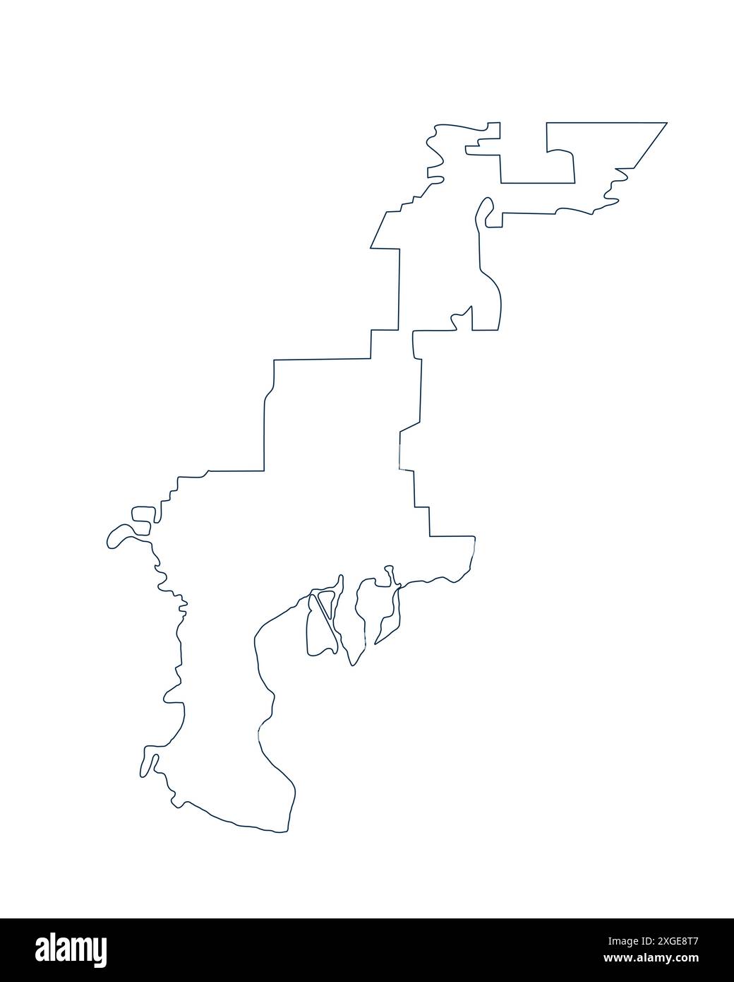 Carte de la ville de Tampa dans l'État de Floride, image dessinée à la main. Illustration de Vecteur