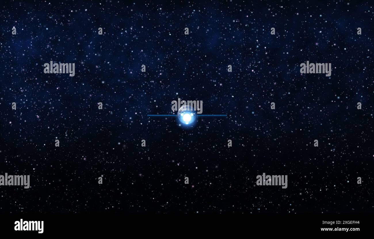 vaisseau spatial voyageant dans l'espace extra-atmosphérique, exploration spatiale Banque D'Images
