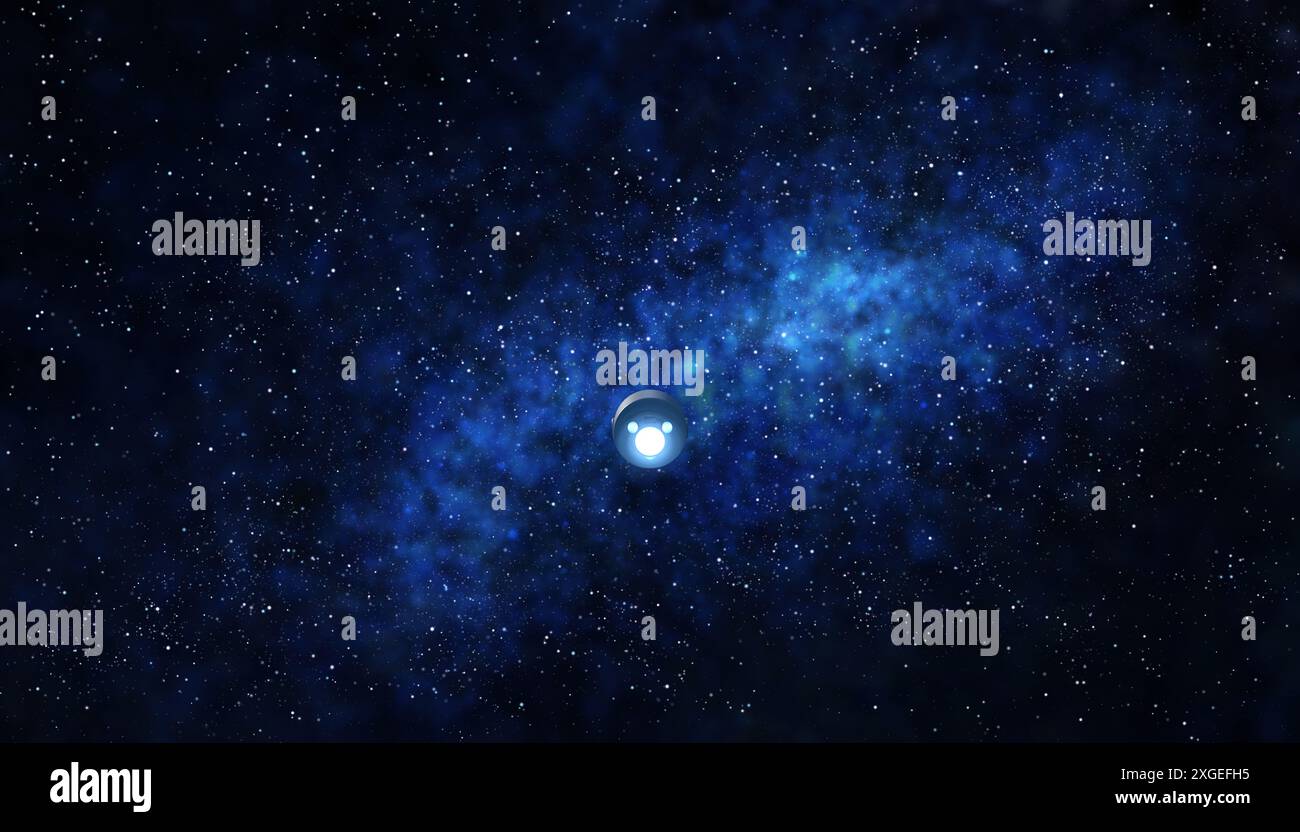 vaisseau spatial voyageant dans l'espace extra-atmosphérique, voyage spatial Banque D'Images