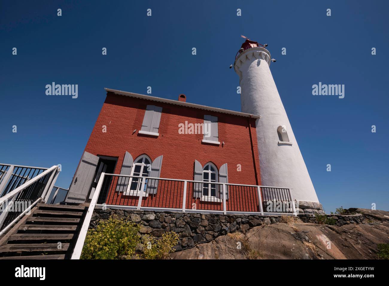 Phare Fisgard, lieu historique national. Victoria, Colombie-Britannique, Canada. Banque D'Images