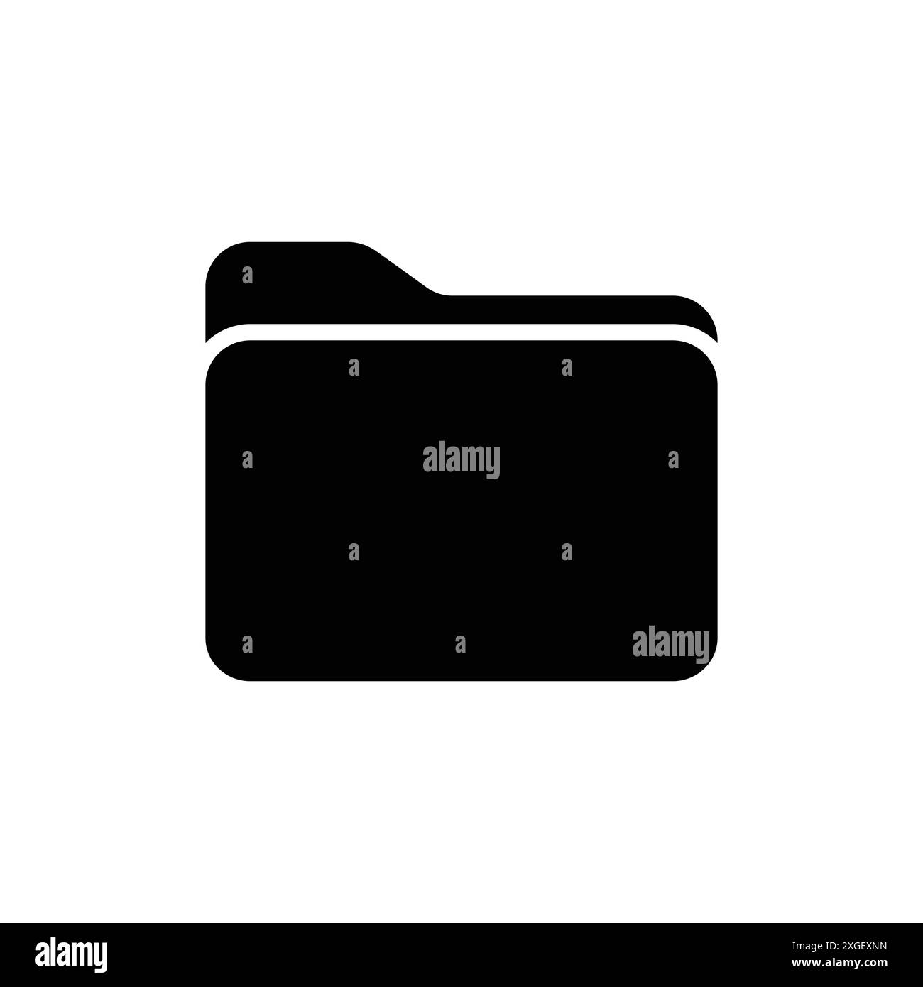 modèle de conception de vecteur d'icône de dossier en fond blanc Illustration de Vecteur