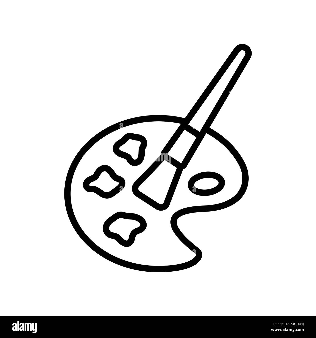 modèle de conception de vecteur d'icône de palette de peinture en fond blanc Illustration de Vecteur