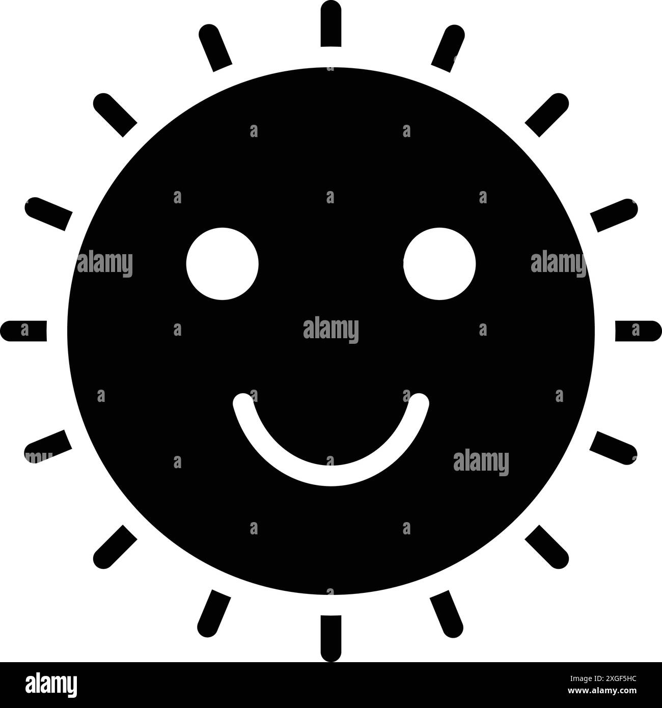 Icône pour le soleil, la lumière du soleil Illustration de Vecteur