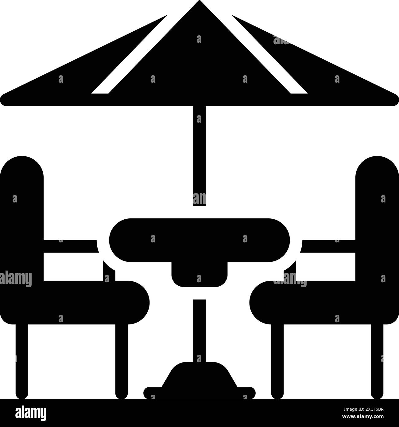 Icône pour terrasse, café Illustration de Vecteur