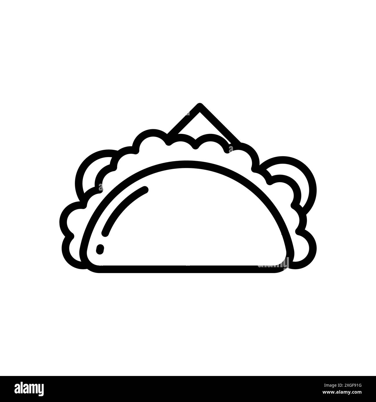 modèle de conception de vecteur d'icône de taco en fond blanc Illustration de Vecteur