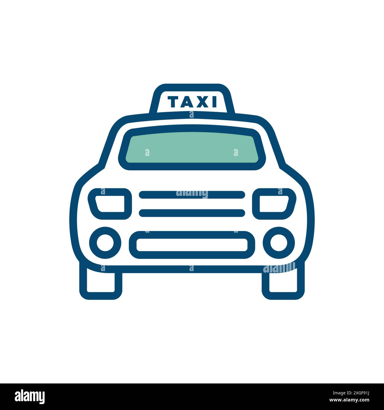 modèle de conception de vecteur d'icône de taxi en fond blanc Illustration de Vecteur