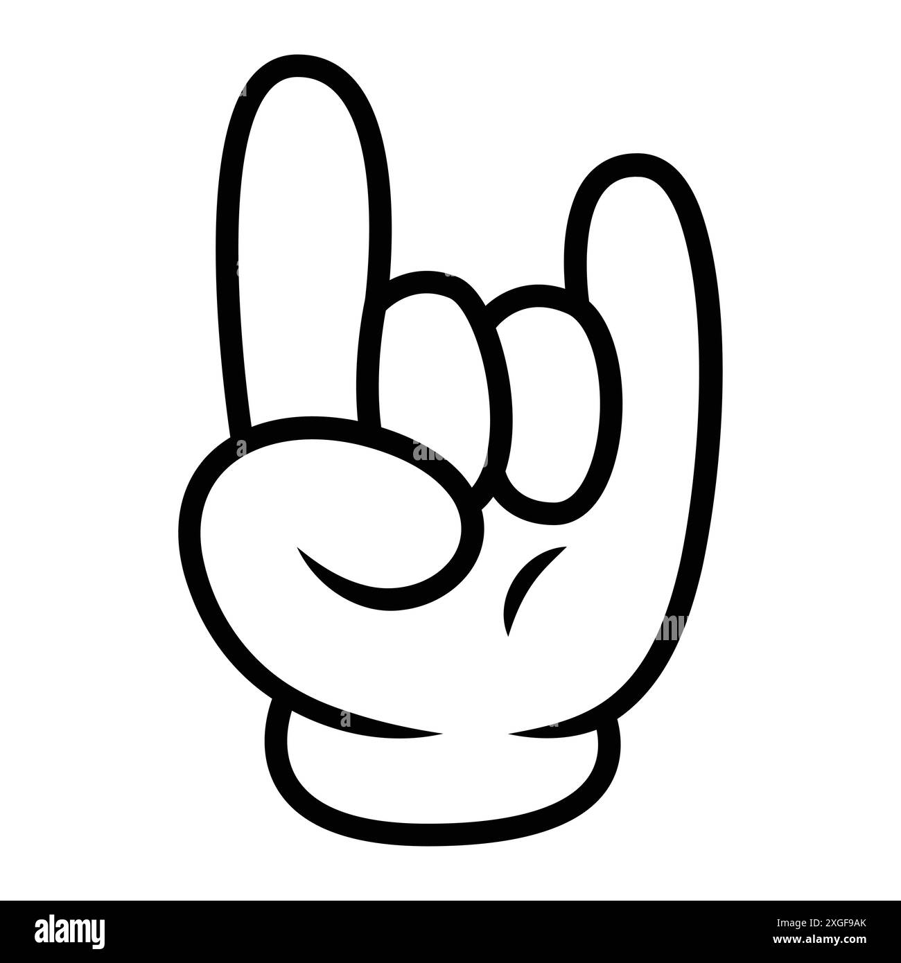 Mouvement de la main de l'icône de ligne vectorielle Illustration de Vecteur