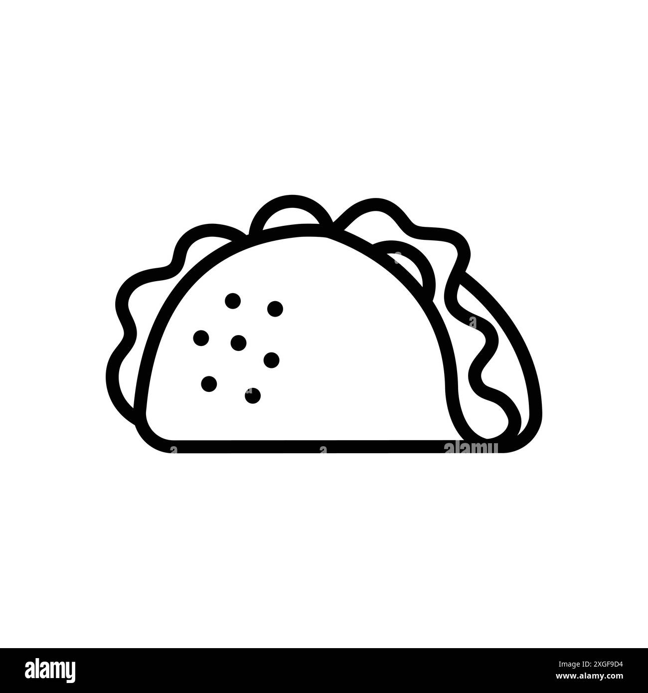 modèle de conception de vecteur d'icône de taco en fond blanc Illustration de Vecteur