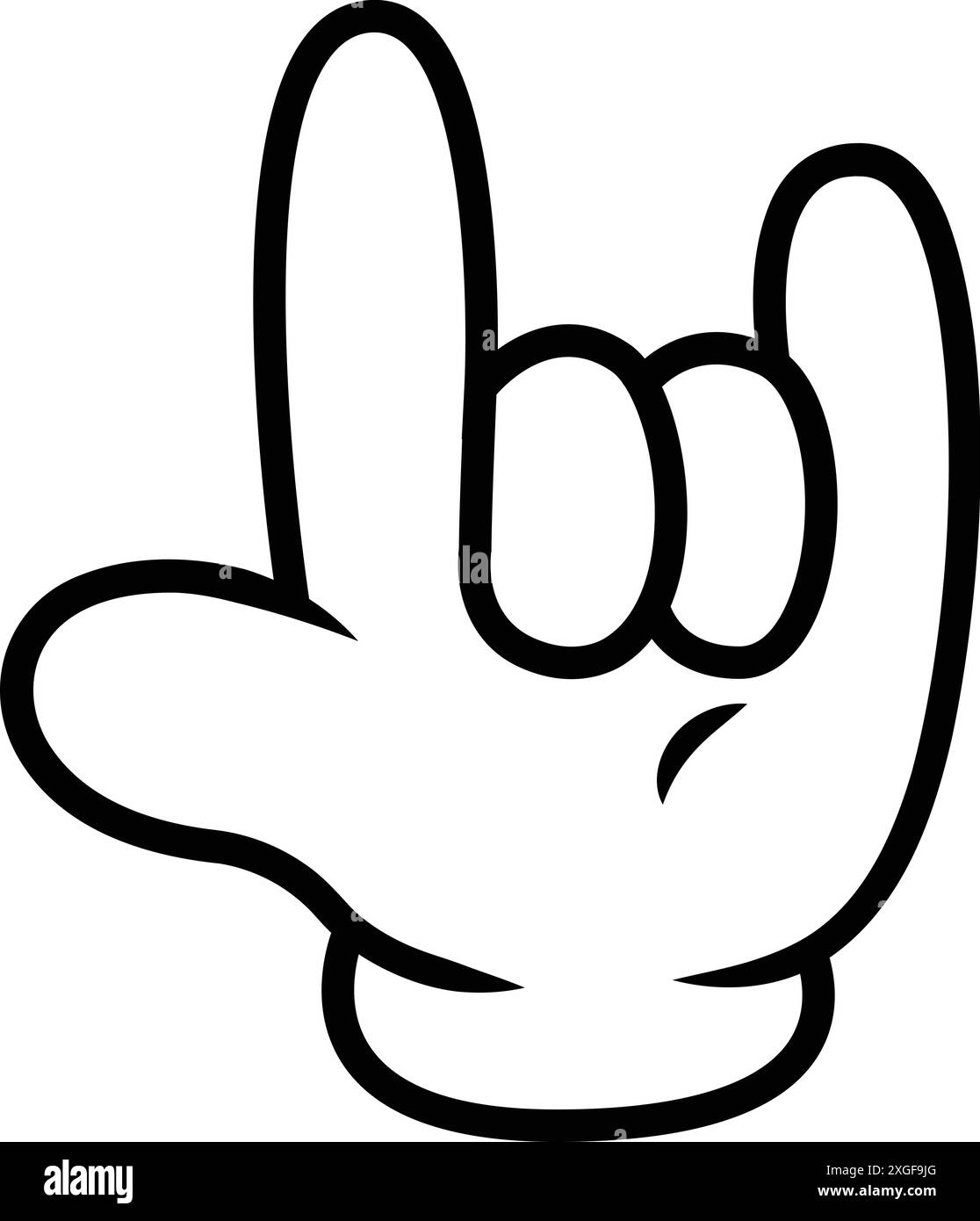 Mouvement de la main de l'icône de ligne vectorielle Illustration de Vecteur