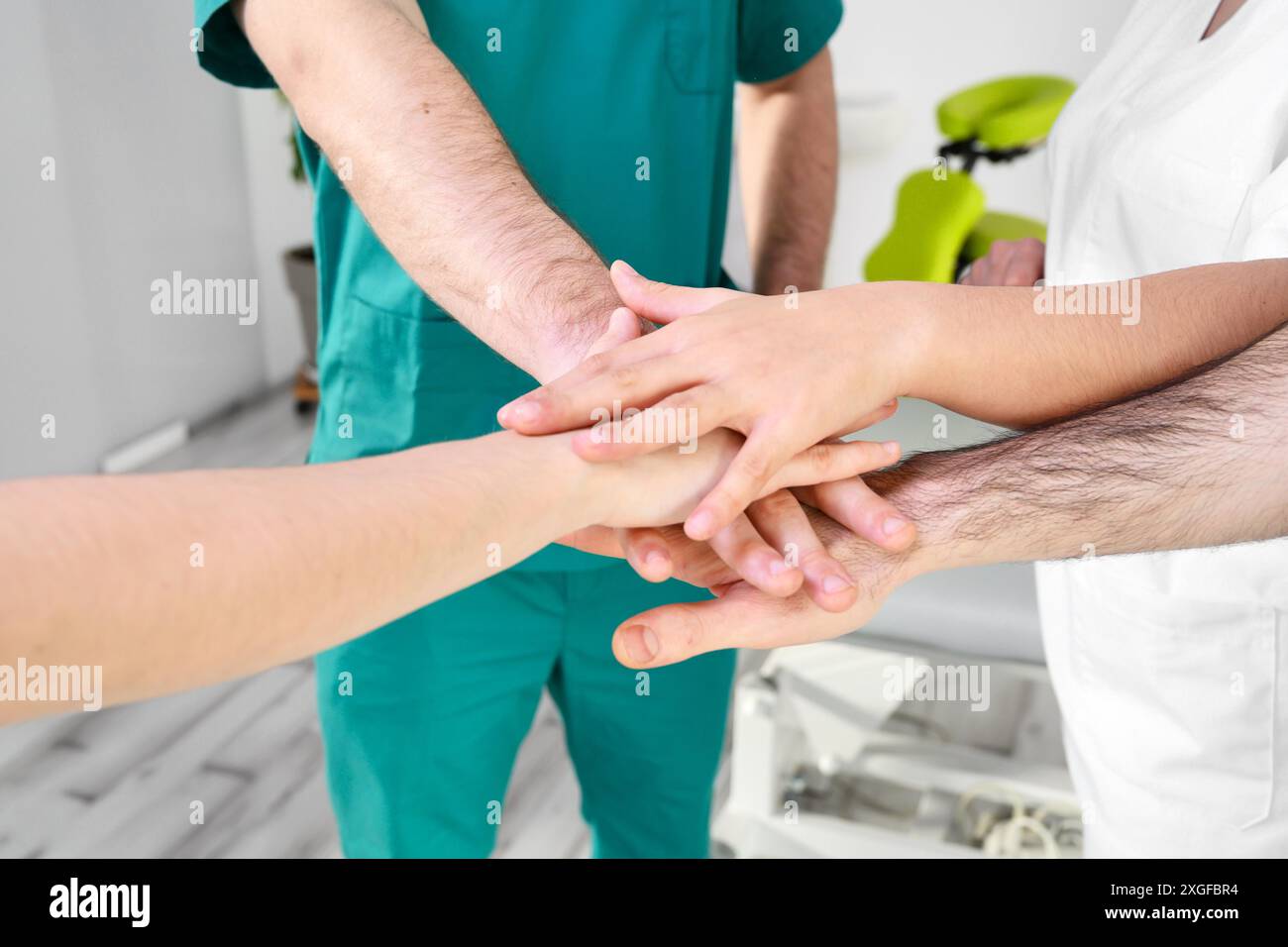 Groupe de professionnels de santé unifiés. Photo de haute qualité Banque D'Images