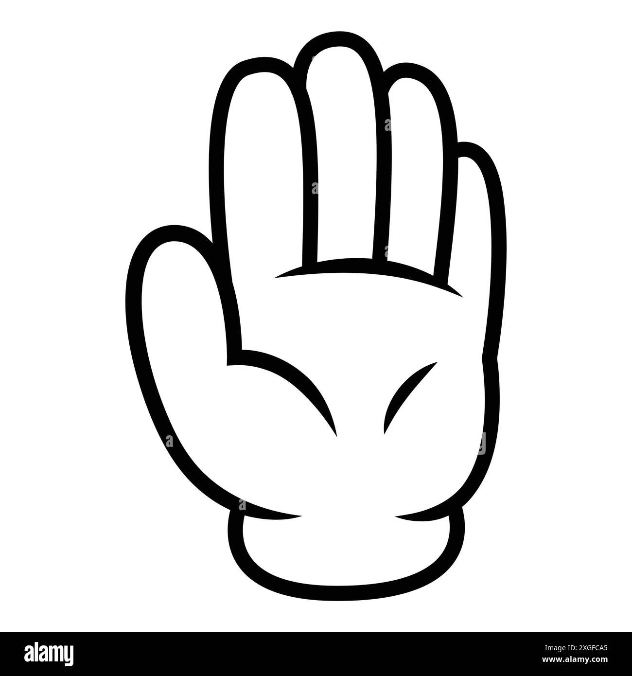 Mouvement de la main de l'icône de ligne vectorielle Illustration de Vecteur