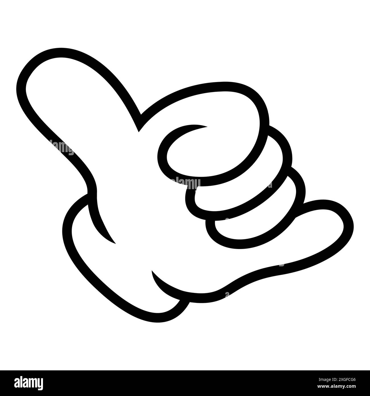 Mouvement de la main de l'icône de ligne vectorielle Illustration de Vecteur