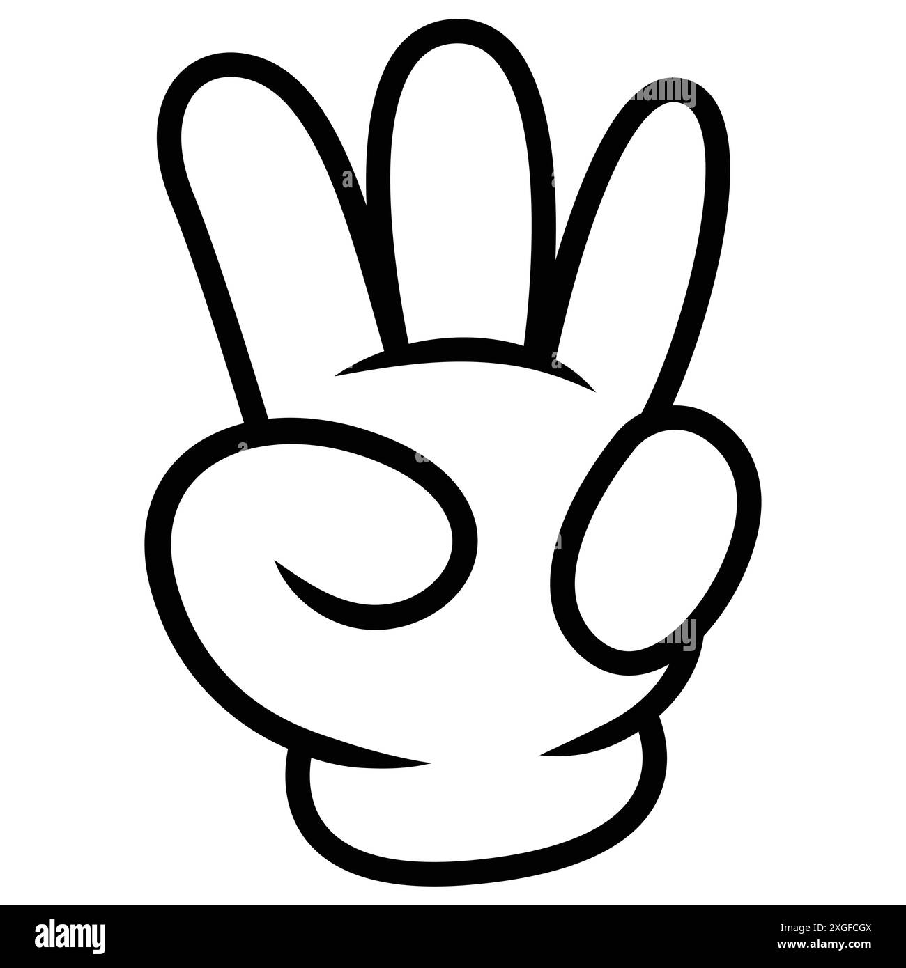 Mouvement de la main de l'icône de ligne vectorielle Illustration de Vecteur