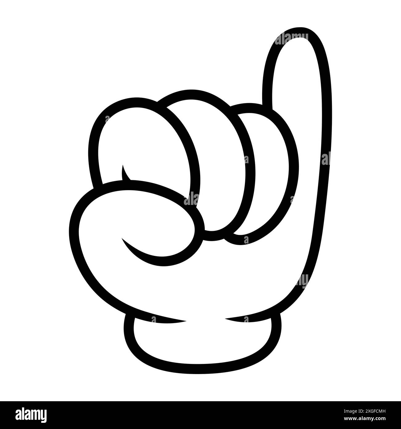 Mouvement de la main de l'icône de ligne vectorielle Illustration de Vecteur